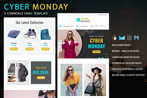 Cyber Monday Shopping Email Template