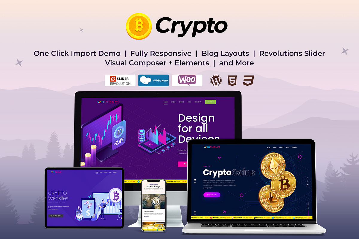 Cryptocurrency WordPress Theme ICO, a WordPress Template by MultipurposeThemes (Photo 1 of 2)