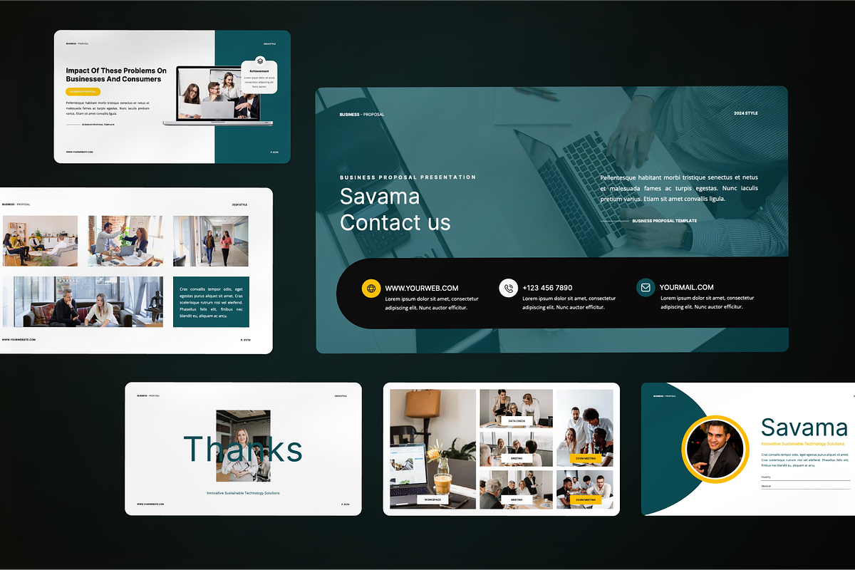 Savama Business Proposal PowerPoint, a Presentation Template by SquidPixey (Photo 7 of 7)