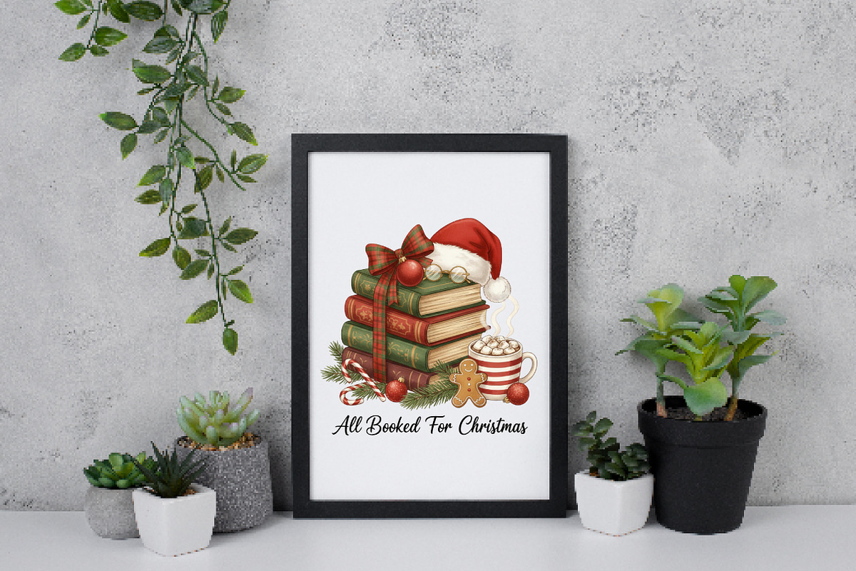 Book Lover Christmas PNG, an Illustration by Daily.Designs (Photo 4 of 5)