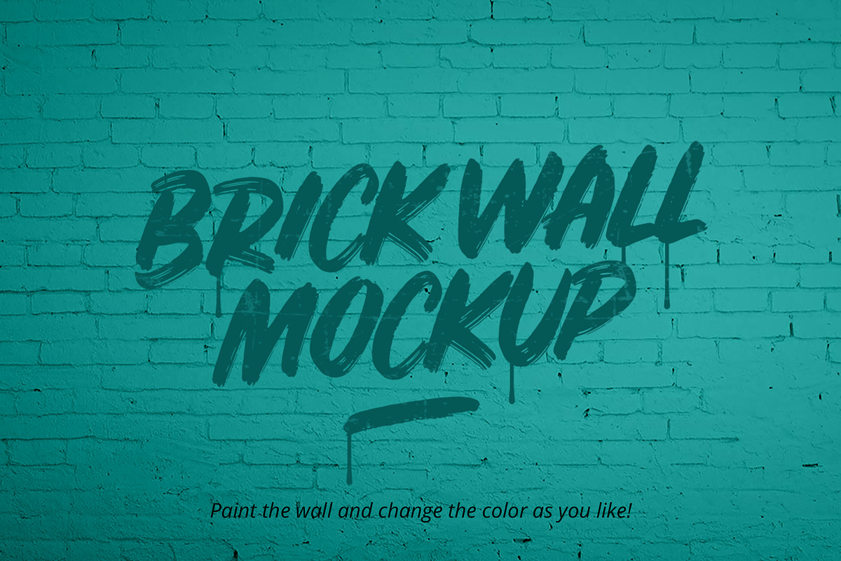 Brick Wall Mockup Template, a Household Mockup by Graphic Ghost (Photo 2 of 3)
