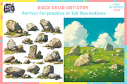 Procreate Rock Stone Brushes, a Brush Add-On by Cozy Brushery (Thumbnail 3 of 4)