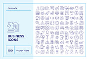 Business Line Icon Set, an Outline Icon by iStar Design (Thumbnail 2 of 8)