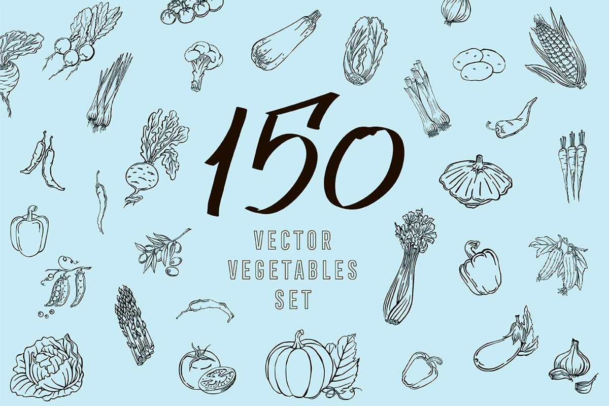 Vector vegetables, an Illustration by risovanya (Photo 1 of 4)