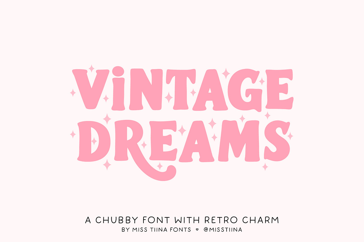 Vintage Dreams Font, a Slab Serif Font by Miss Tiina (Photo 1 of 5)