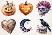 Sepia Coquette Halloween Clipart, an Illustration by RobertsArt (Thumbnail 7 of 7)
