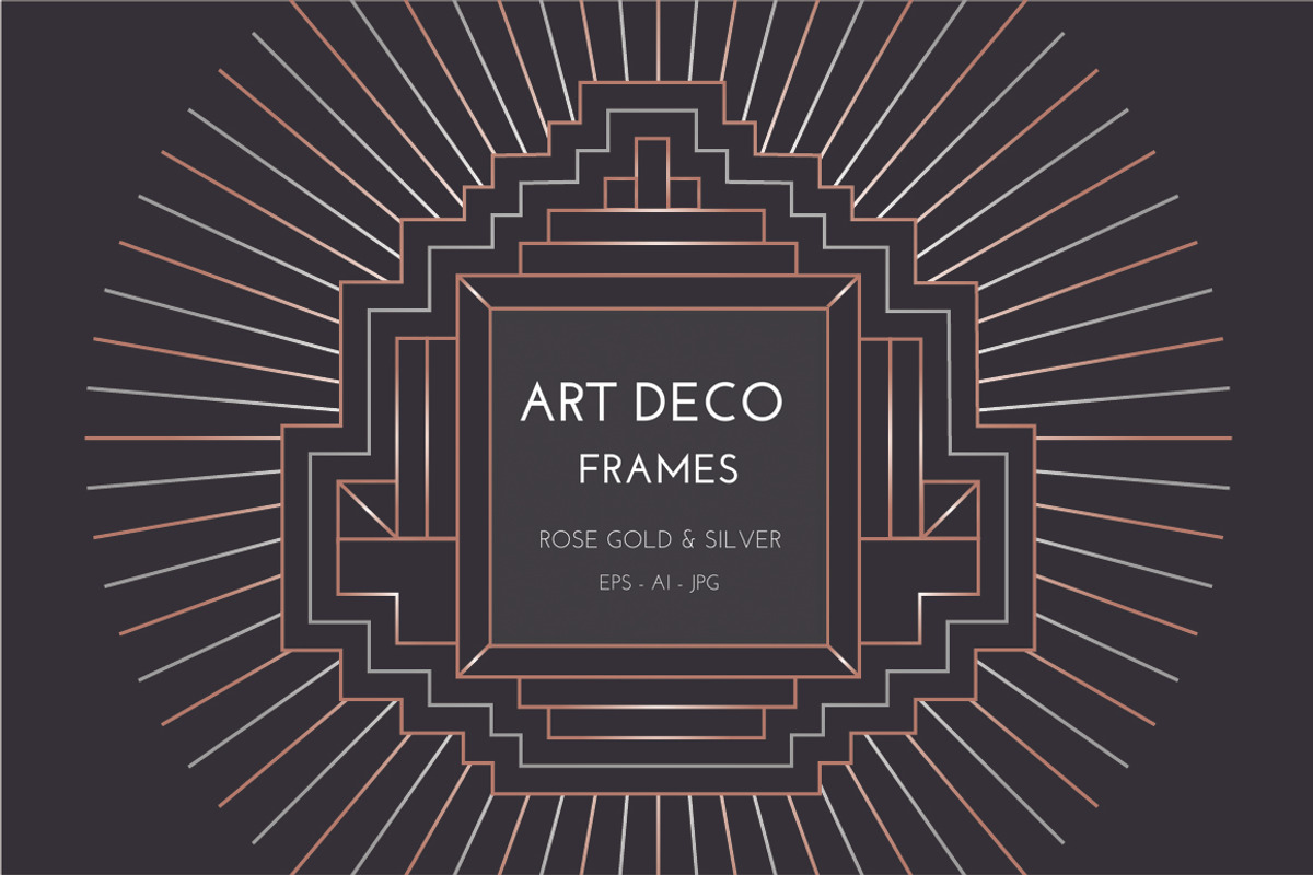 24 Art Deco Badges & Frames, an Object Graphic by Tishya Oedit (Photo 1 of 5)