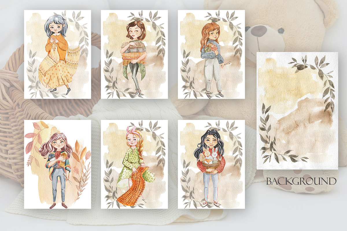 Lovely Knitting, an Illustration by Love Watercolor Store (Photo 9 of 12)