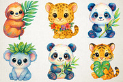 Cute Jungle Animals PNG Clipart, an Animal Illustration by RobertsArt (Thumbnail 2 of 5)