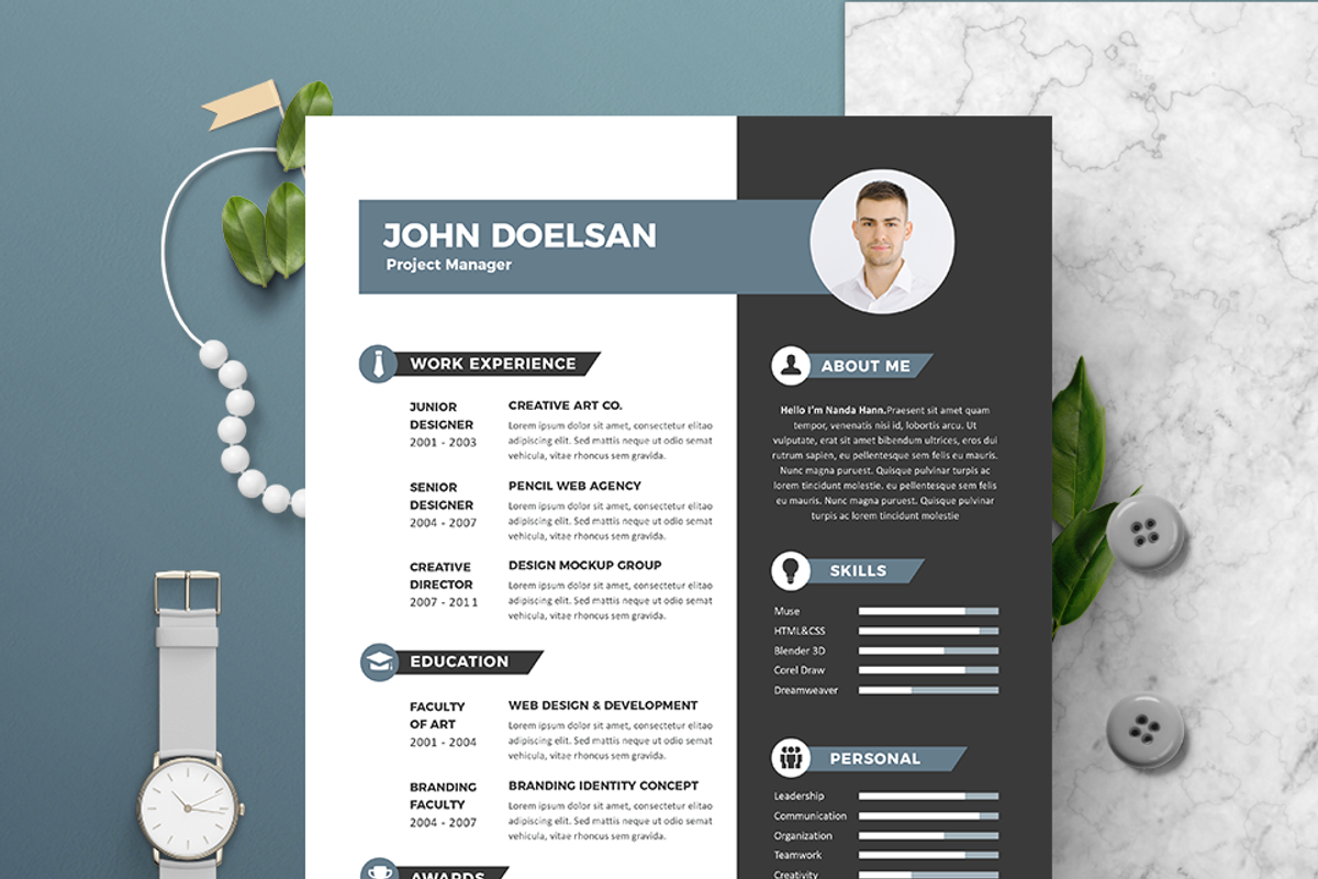 Vol.21 Resume & CV Template, a Resume Template by Hito Graphic (Photo 2 of 8)