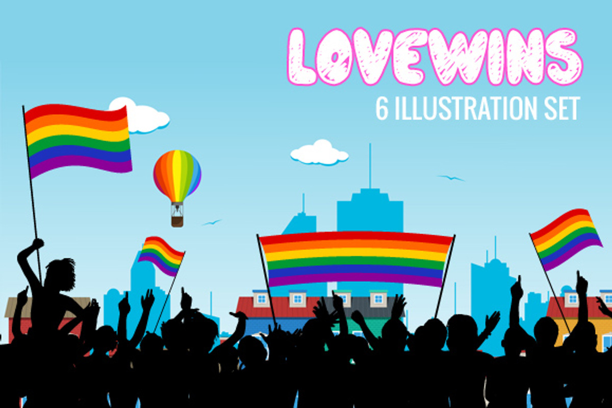 Lovewins LGBT 6-Illustration Set, a Person Illustration by Albert Does Stuff (Photo 1 of 6)