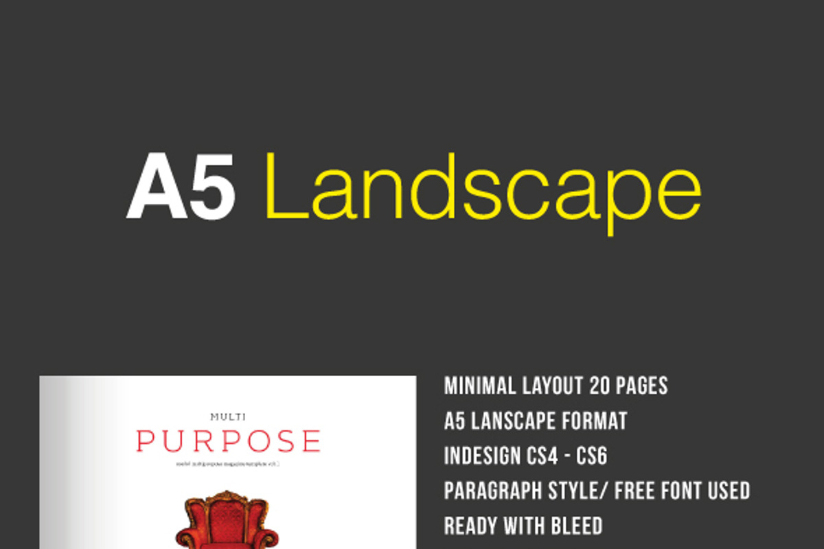 A5 Landscape Template (V.01), a Magazine Template by Shafura (Photo 5 of 5)