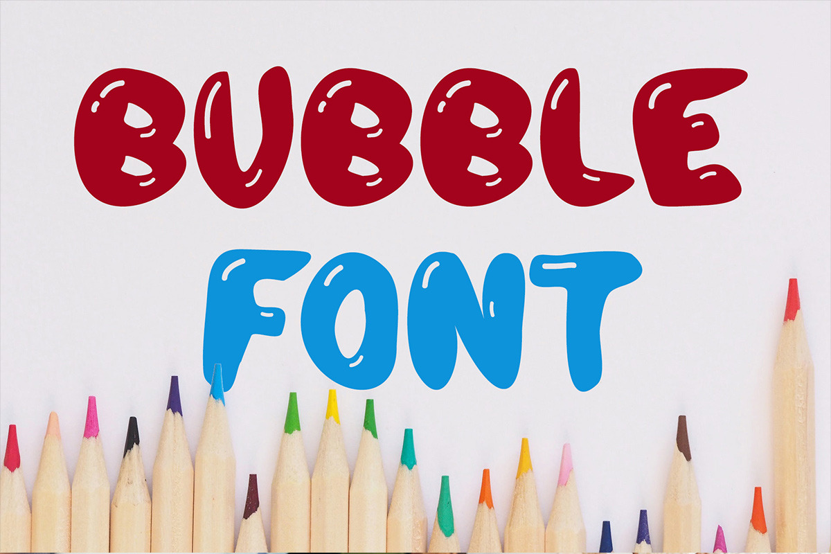 Bubble Letter Font, a Font by vladocar (Photo 12 of 12)