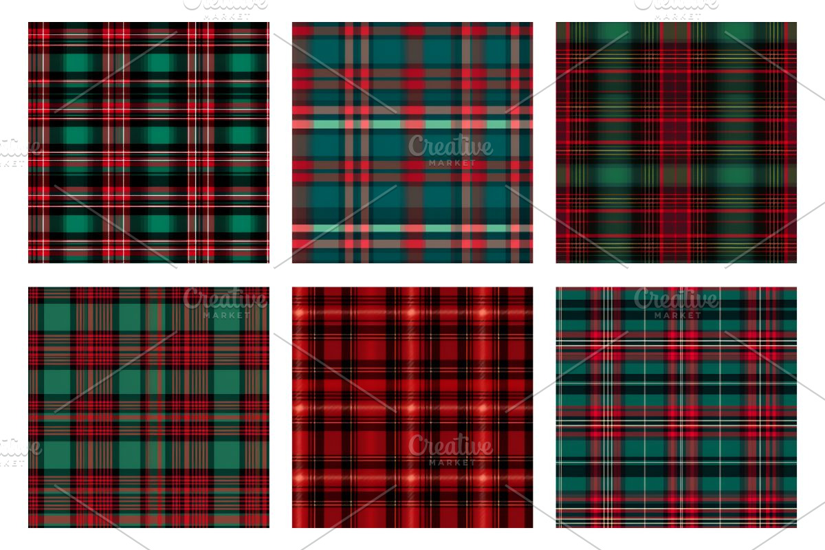 Christmas Plaid Digital Paper Pack, a Pattern Graphic by Gloria Designed It (Photo 2 of 4)