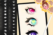 130+ Procreate Anime Eye Stamps, a Brush Add-On by DrawingStoryShop (Thumbnail 1 of 8)