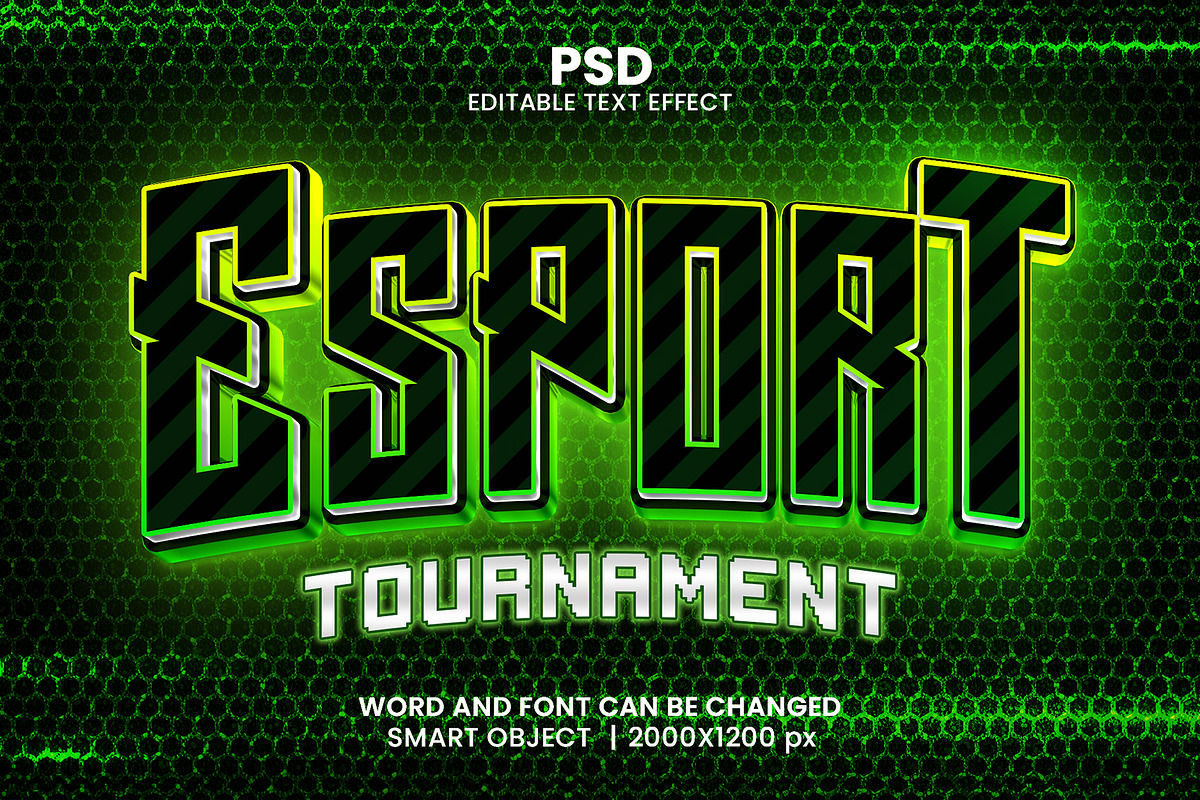 Esports Gaming 3d Text Effect Style, an Action Add-On by bdrobin (Photo 1 of 2)