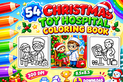 Christmas Toy Hospital Coloring Book, an Education Illustration by Design Zone (Thumbnail 1 of 5)