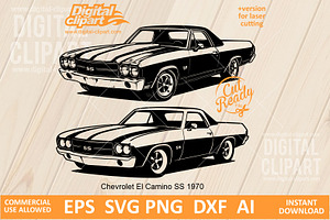 Chevrolet El Camino SS 1970 SVG