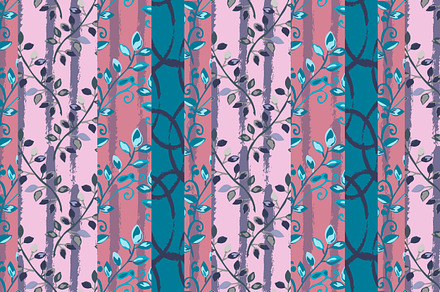 Decorative Leaves Seamless Pattern