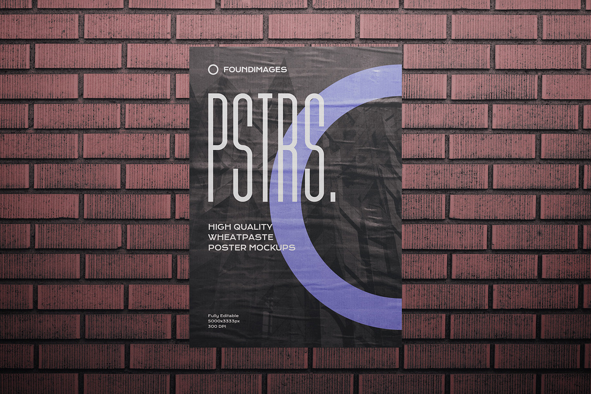 50 poster mockup bundle glued paper, an Advertising Mockup by FoundImages (Photo 51 of 55)