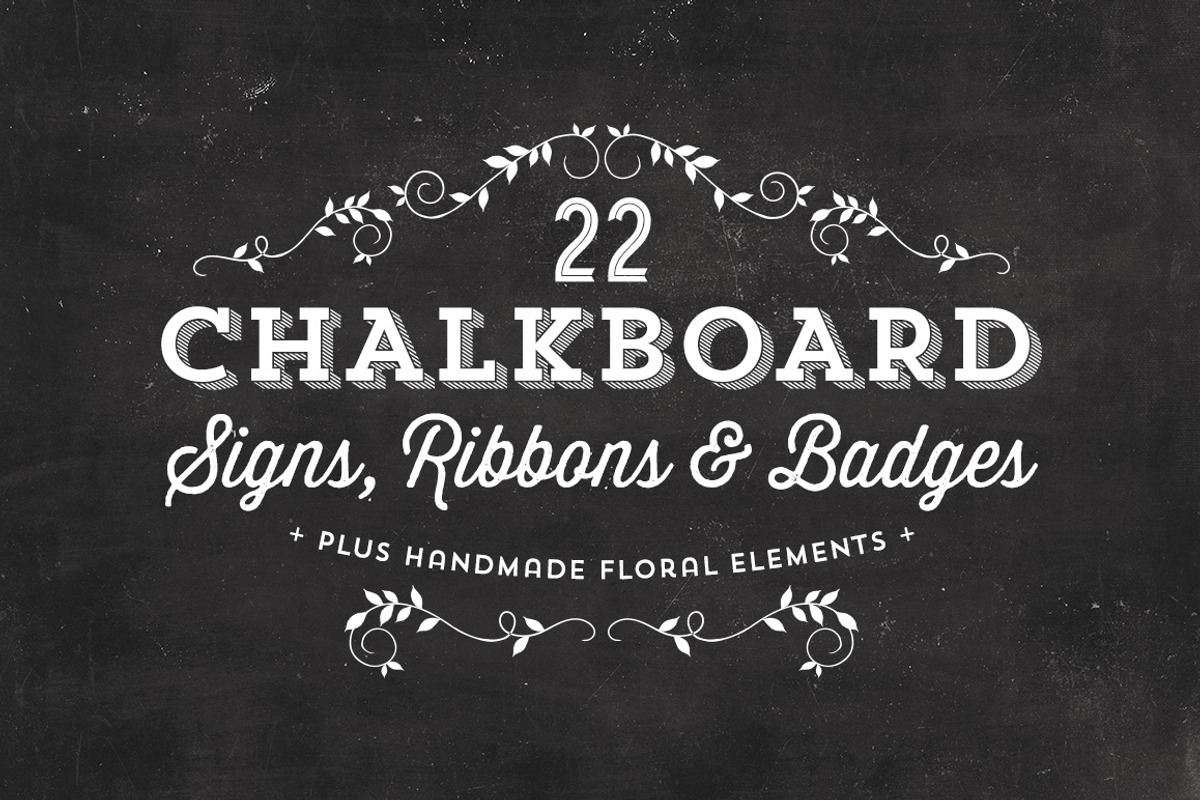 Chalkboard Signs, Ribbons & Badges
