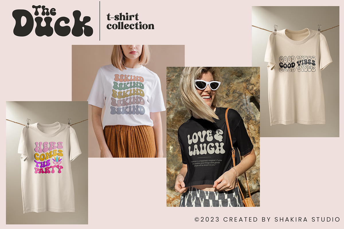 The Duck - Groovy Retro Font, a Serif Font by Shakira Studio (Photo 9 of 12)