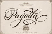 Pagoda, a Script Font by HKL Studio (Thumbnail 1 of 5)