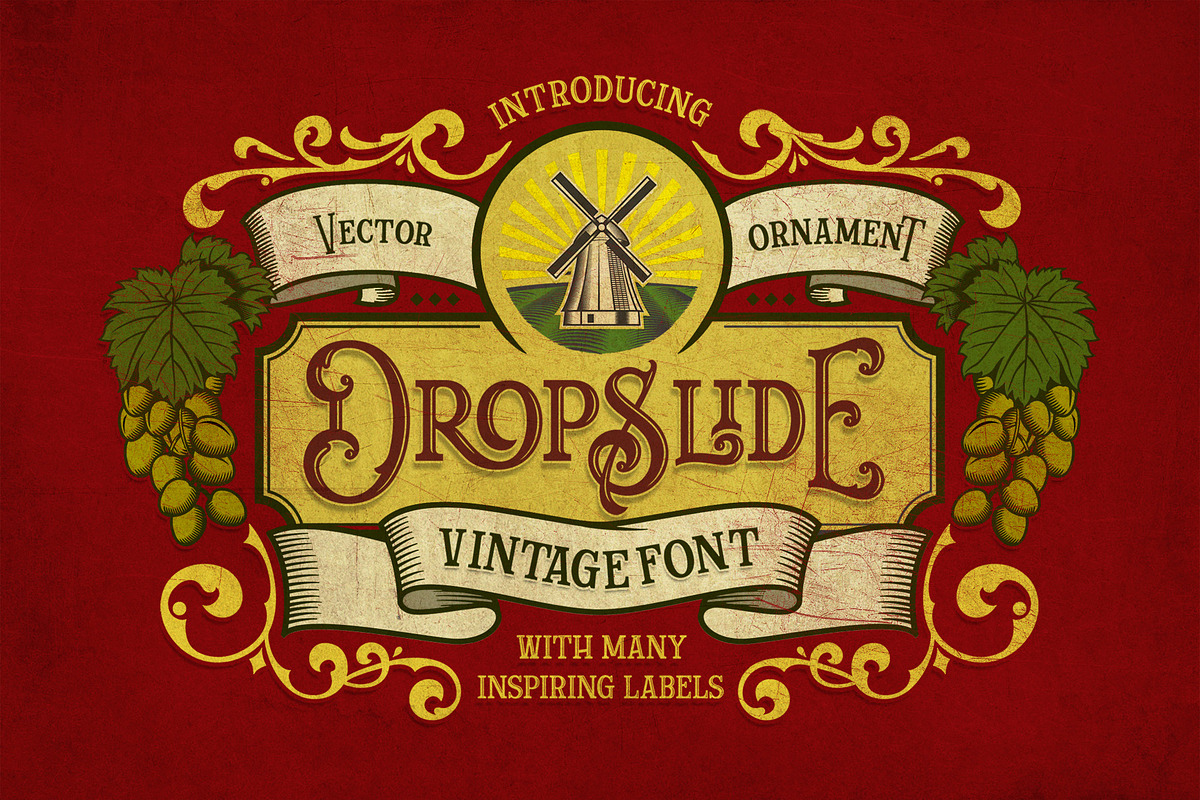 Dropslide Typeface + Extra