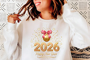 2026 Happy Glitter New Year PNG, an Illustration by SinaCreation (Thumbnail 5 of 11)