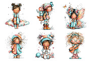 Whimsical Little Girl Clipart PNG, a Seasonal Illustration by Daily.Designs (Thumbnail 4 of 5)