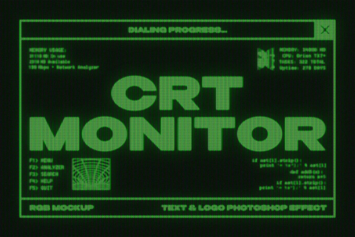 CRT Monitor Text & Logo Effect, a Layer Style Add-On by Design Squad (Photo 1 of 5)