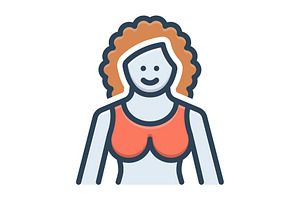 Female dame color icon, a Duotone Icon by Creative priyanka