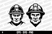 Vector logo of a focused miner, a Person Illustration by Vectorhight (Thumbnail 3 of 5)