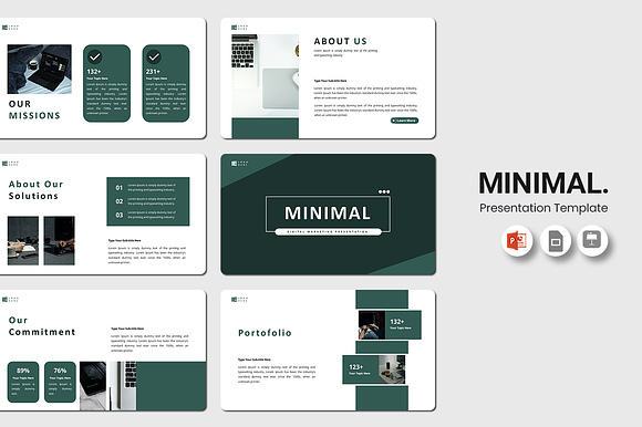 Minimal Digital Marketing PowerPoint preview 4