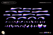 Wubble 2.0 3D Chrome Font Set, a Font by Sam Parrett (Thumbnail 7 of 7)