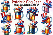 American Patriotic Flag Beer Clipart, an Illustration by Sublimation Artist (Thumbnail 1 of 6)