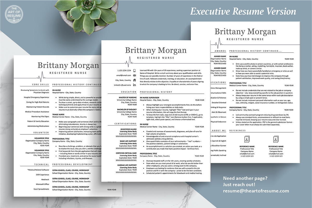 Resume Template for Nursing, Medical, a Resume Template by The Art of Resume (Photo 5 of 8)