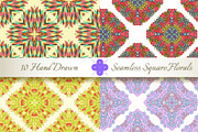 10 Floral Seamless Square Patterns, a Pattern Graphic by Patternalized (Thumbnail 3 of 4)