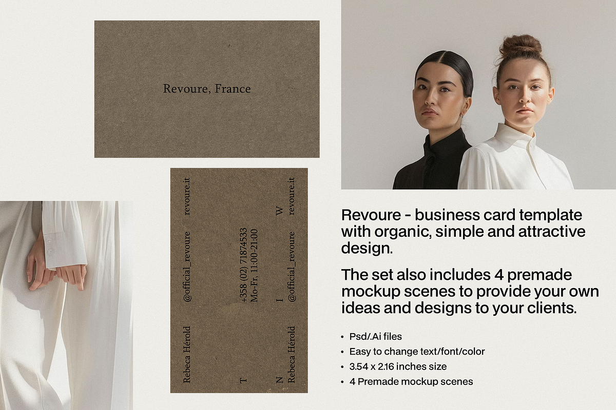 Revoure - B.Card Template/Mockups, a Business Card Template by William Hansen (Photo 2 of 6)