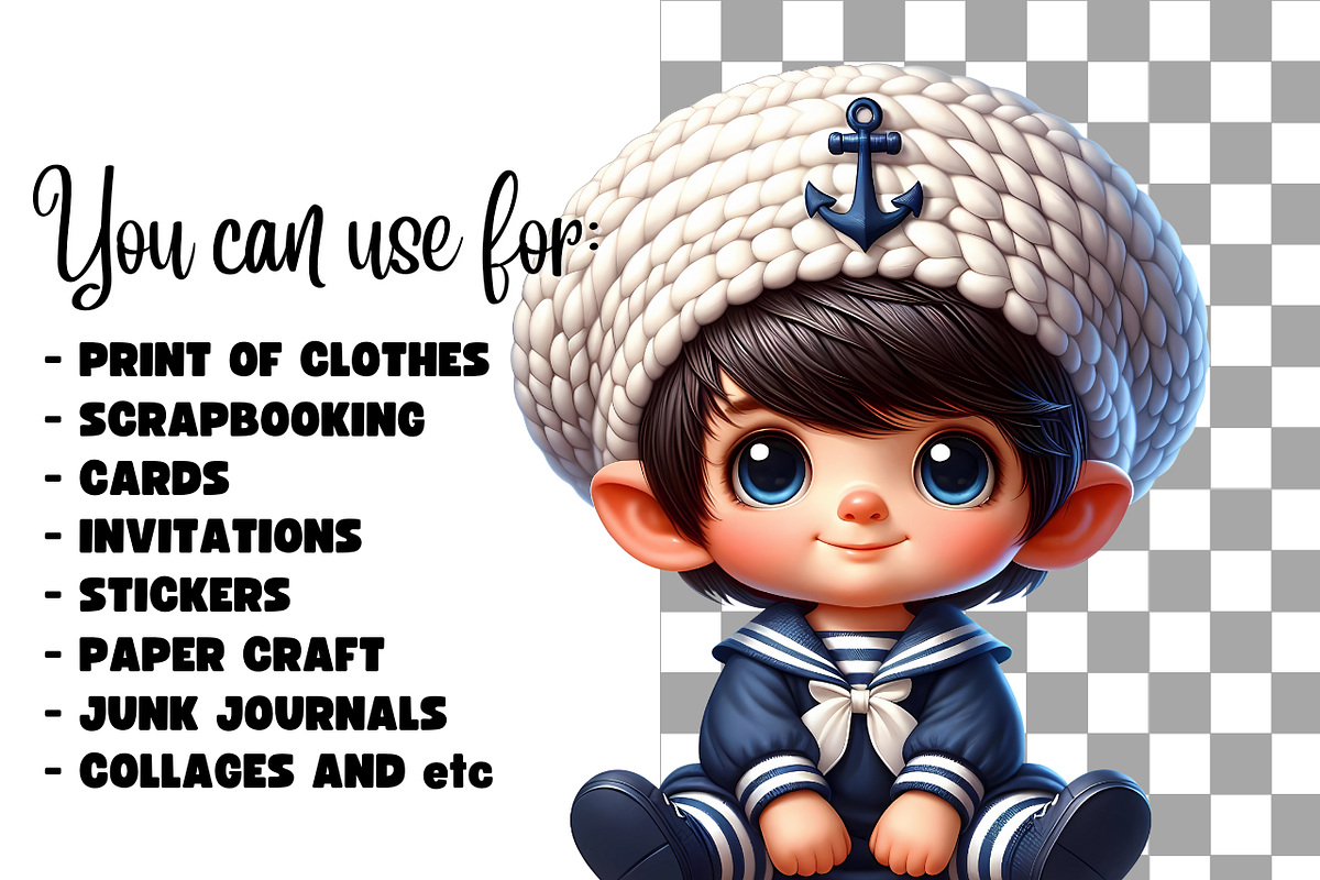 Baby boy clipart, little boy png, a Person Illustration by AnetArtStore (Photo 6 of 7)