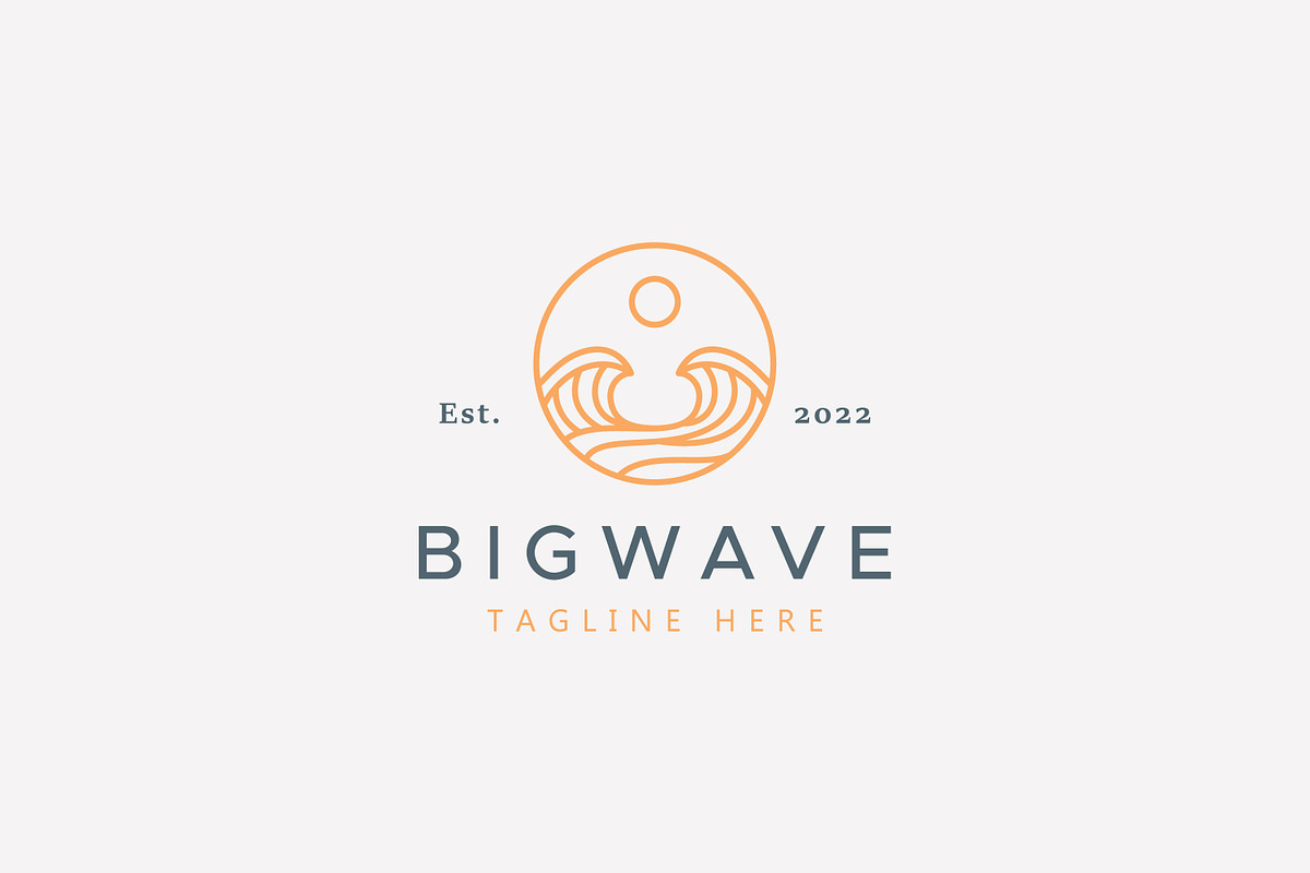 Abstract Twin Big Wave Logo, a Branding & Logo Template by Signatoro (Photo 2 of 2)