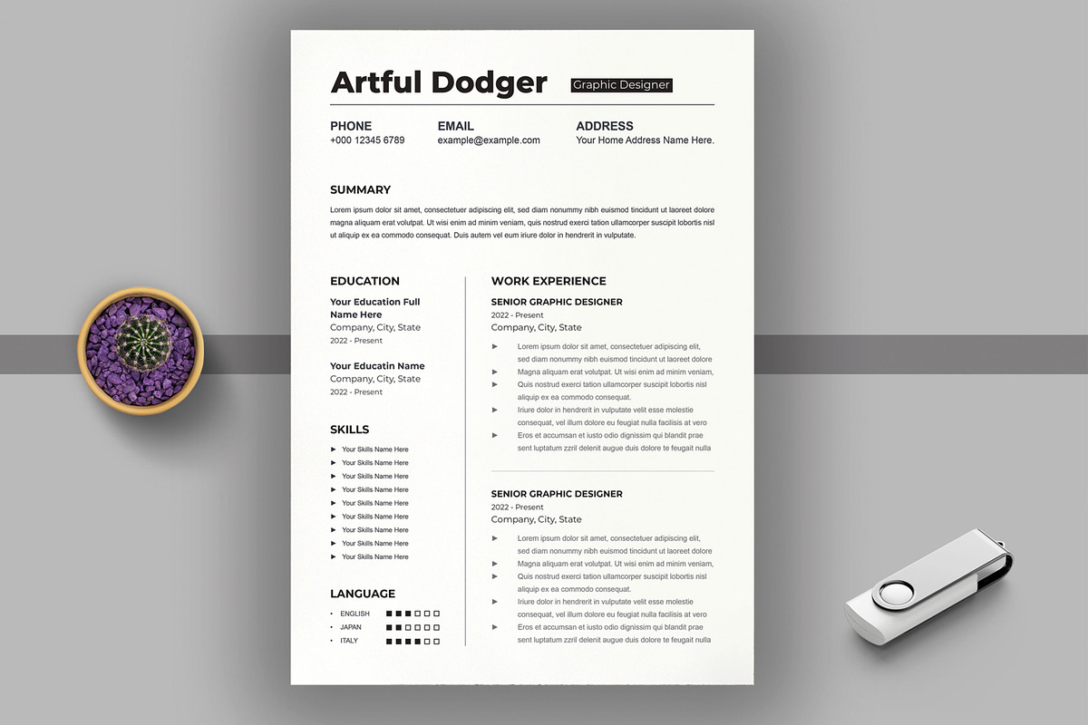 Resume Template, a Resume Template by MightyDesign (Photo 1 of 10)