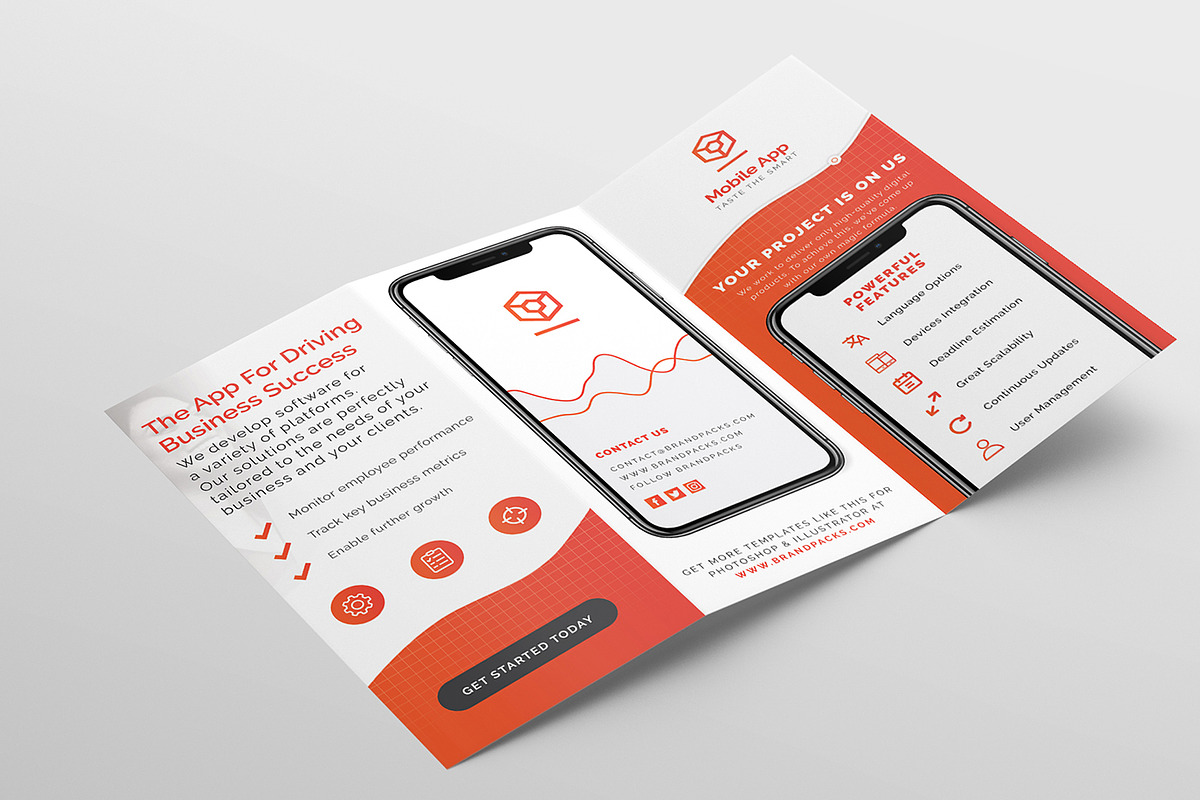 Mobile App Templates Pack v2, a Brochure Template by BrandPacks (Photo 14 of 14)