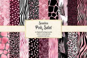 Pink Safari Digital Paper