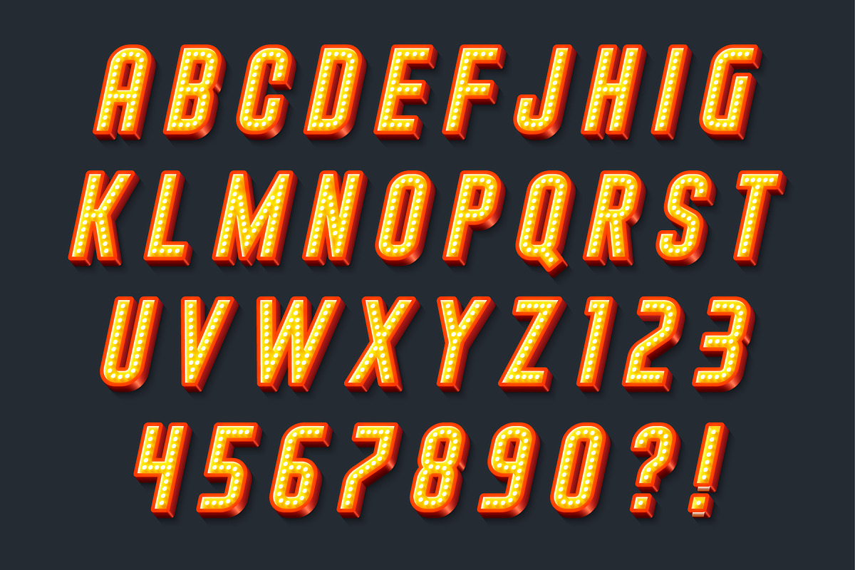 Bright lights show alphabet design, an Object Graphic by RevelStockart (Photo 3 of 6)