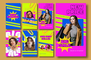 Bold Social Media Story Templates, a Social Media Template by MightyDesign