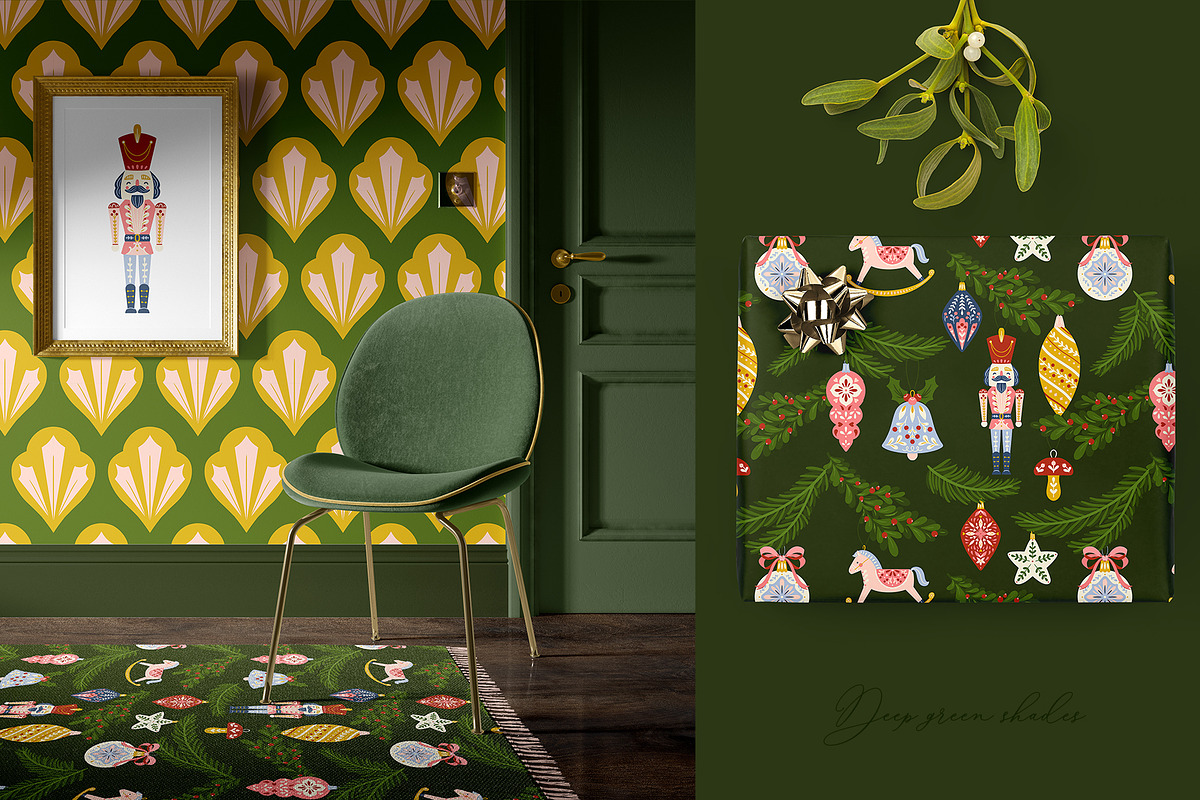 Christmas Folk Art Ornaments & More, a Seasonal Illustration by Inna Moreva (Photo 11 of 16)