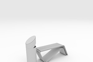 3D Model Bench Park 23