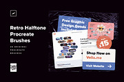 Retro Halftone Procreate Brushes, a Brush Add-On by Creative Veila (Thumbnail 9 of 9)