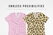 Premium Girls V-Neck T-Shirt Mock Up, a Shirt Mockup by Pixel Sauce™ (Thumbnail 2 of 7)